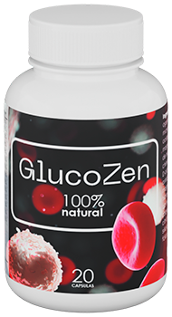 GlucoZen 20 capsules natural blood sugar support bottle